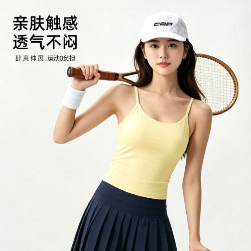 网球健身服透气上衣修身显瘦美背吊带背心普拉提瑜伽服运动内衣