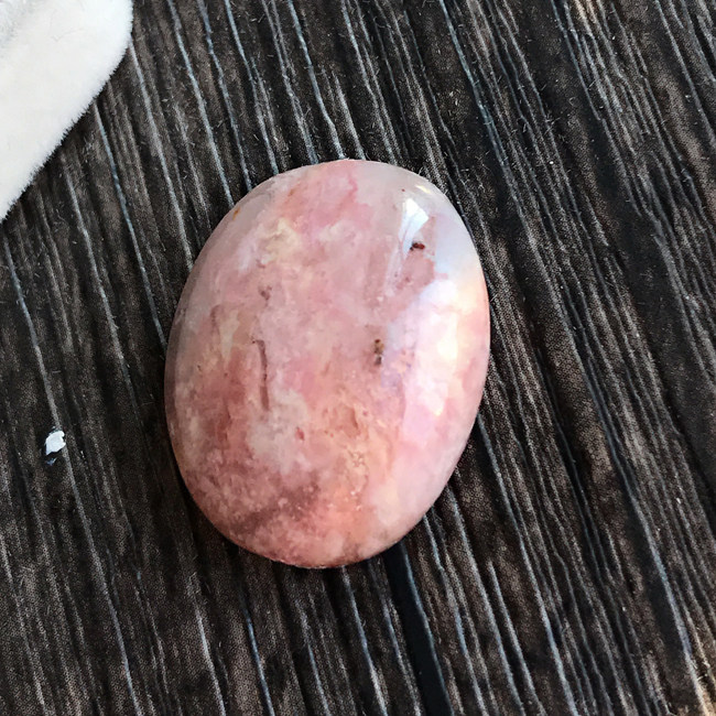 【玺玲珑】橘红蛋花舒俱来蛋面 天然橘樱花老料玉化吊坠裸石苏纪