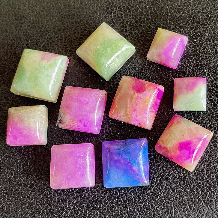 【玺玲珑】樱花魔方舒俱来 天然南非老料舒俱莱戒面素面方形裸石