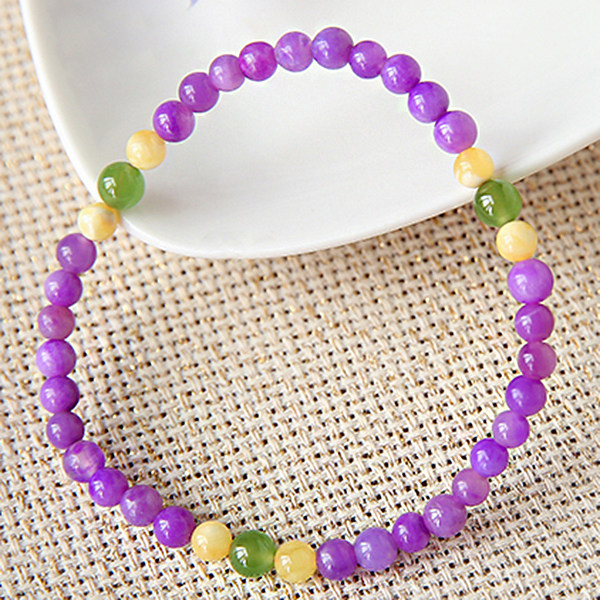 【玺玲珑】果冻紫舒俱来手串l 冰种苏纪石老料蜜蜡碧玉手链证书