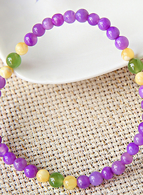 果冻紫舒俱来手链蜜蜡碧玉