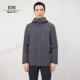 依文25新款 外套 连帽夹克专柜正品 男士 风衣外套商务休闲中长款