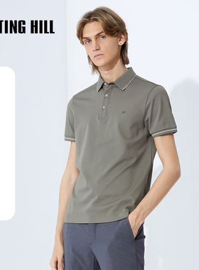 依文polo衫短袖春夏新品男士商务休闲翻领蚕丝t恤NF620402