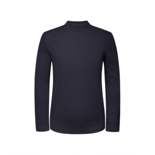 依文 UOMO 100%纯羊毛 毛衫 纯色高级宽松保暖秋冬 EVE 男士