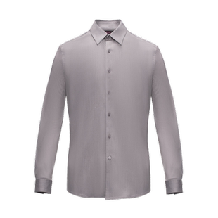 诺丁山男士衬衫长袖灰色秋季新款商务高级感莫代尔蚕丝衬衣