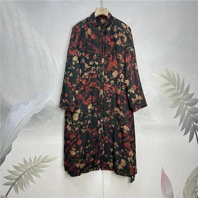 香云纱夹棉棉衣100桑蚕丝外套