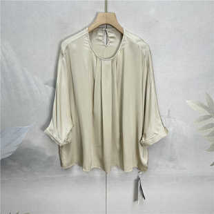 重工套头真丝衬衫 炫家 百搭落肩袖 26夏简约桑蚕丝时尚 专柜品质