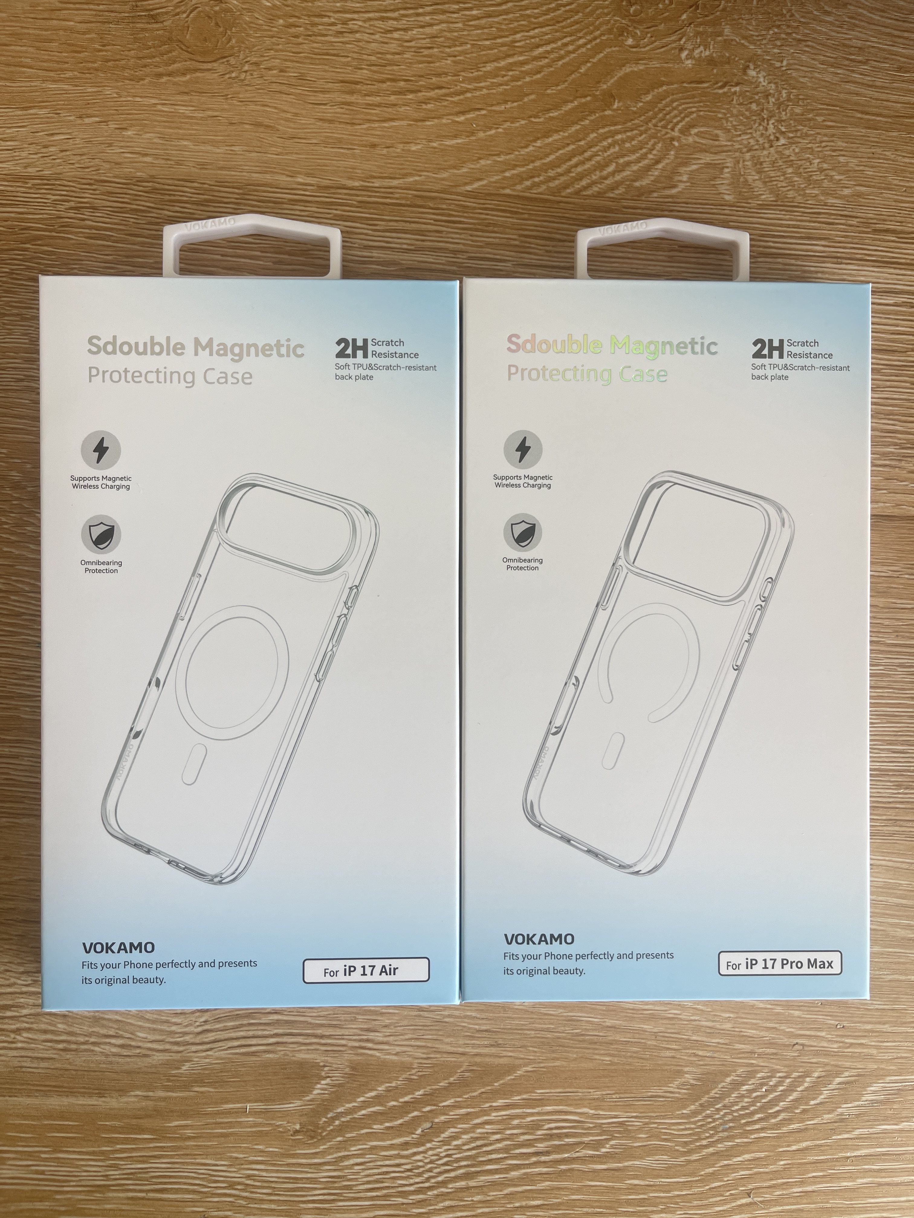 VOKAMO沃咔曼双料防刮系列适用iphone17promax手机壳透明磁吸苹果17保护套17Air硅胶高级感17Pro女男通用ins