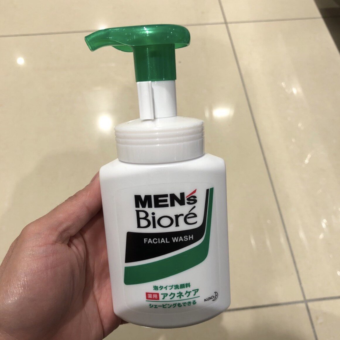 现货！日本本土Biore碧柔男士泡沫洗面奶温和补湿控油控痘洁面乳