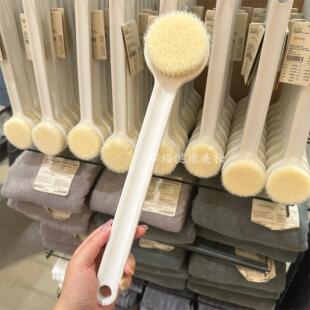 现货！日本本土MUJI无印良品沐浴刷长柄搓澡神器搓后背搓背洗澡刷