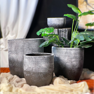 大号红陶泥瓦盆绿植盆栽透气透水粗陶盆大口径陶土盆