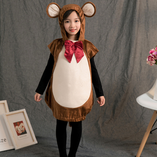 元旦儿童演出服小猴子衣服卡通动物幼儿园宝宝圣诞节cos表演服装