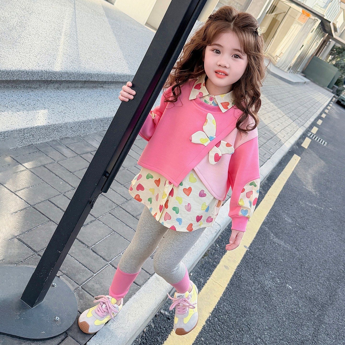 女童假两件卫衣套装春季2026新款韩版女孩春秋休闲打底裤两件套,童装/婴儿装/亲子装,套装,淘宝优惠券,粉丝福利购,淘宝优惠卷