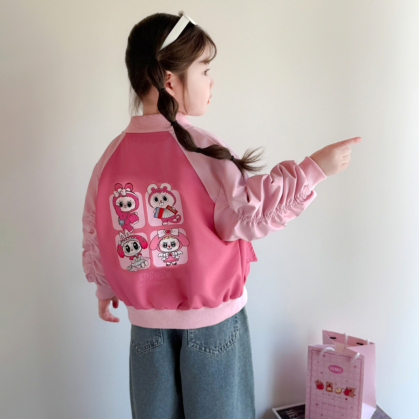 女童外套春秋款儿童秋装冲锋衣