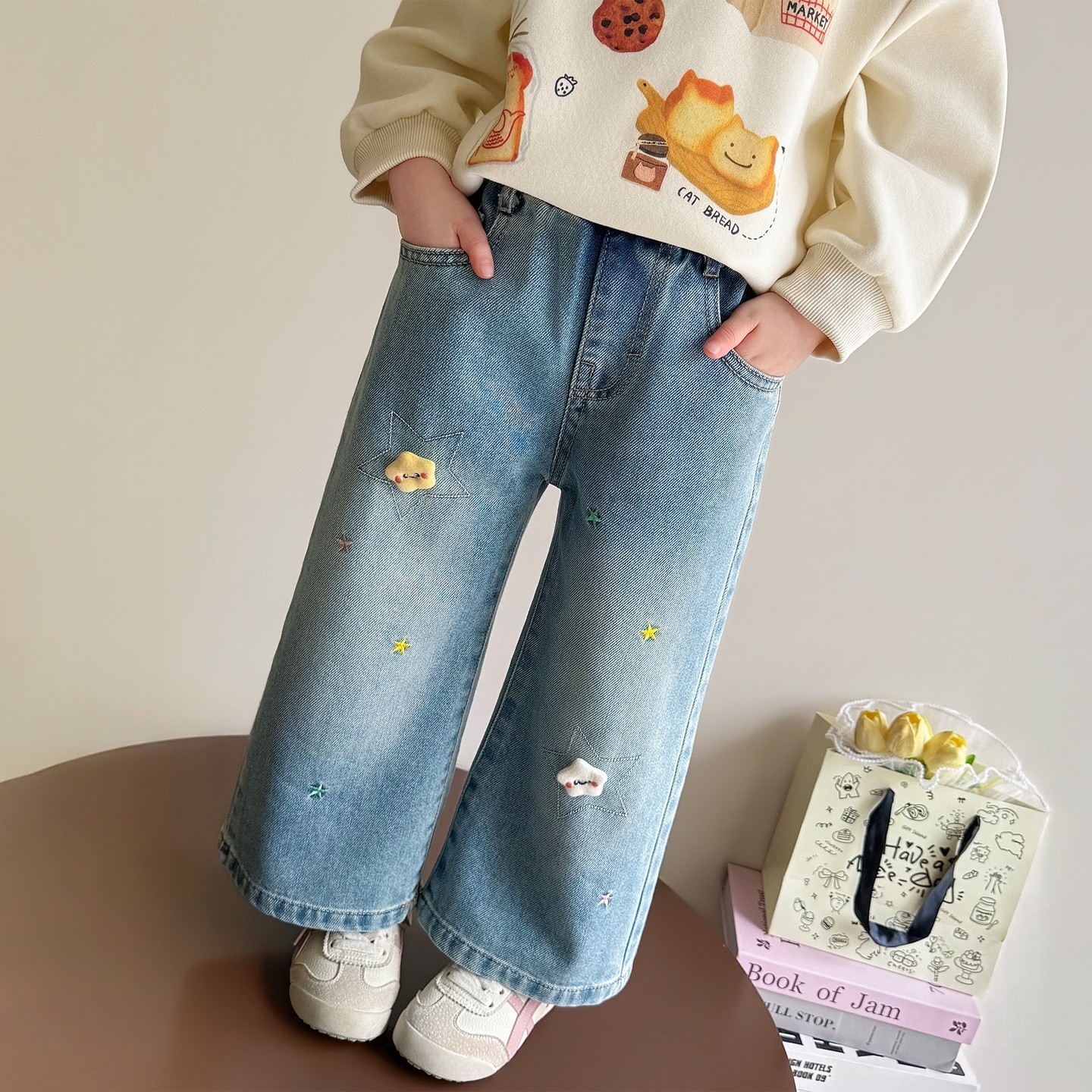 女童春季直筒牛仔裤2026新款洋气女小童春秋款儿童百搭休闲裤子,童装/婴儿装/亲子装,儿童牛仔裤,淘宝优惠券,粉丝福利购,淘宝优惠卷