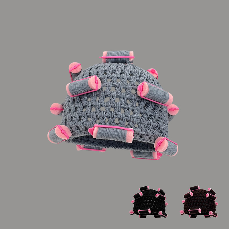 可爱搞怪卷发棒毛线帽个性创意保暖小众针织帽跨境秋冬百搭套头帽