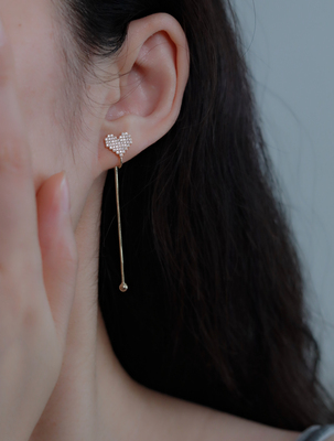 G大调爱心流苏蚊香盘耳夹