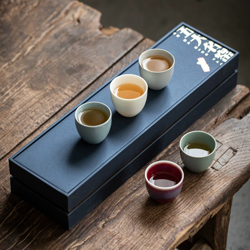 宋代五大名窑高档品茗杯汝窑茶盏均窑主人杯陶瓷单杯茶碗茶杯套装