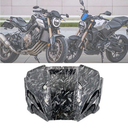 适用本田CB650R改装头罩 改装装甲小挡风玻璃 前风挡导流罩仪表罩
