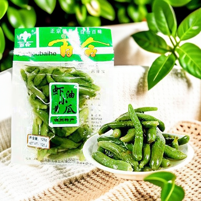 虾油小黄瓜125g袋装东北特产锦州正宗百合牌小菜下饭酱鲜脆咸菜,水产肉类/新鲜蔬果/熟食,腌制/榨菜/泡菜,淘宝优惠券,粉丝福利购,淘宝优惠卷