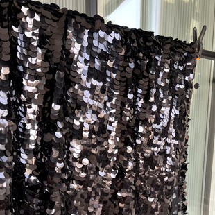 18MM毫米加密鱼鳞片亮片布拍摄背景桌布门帘亮片服装服装布料面料