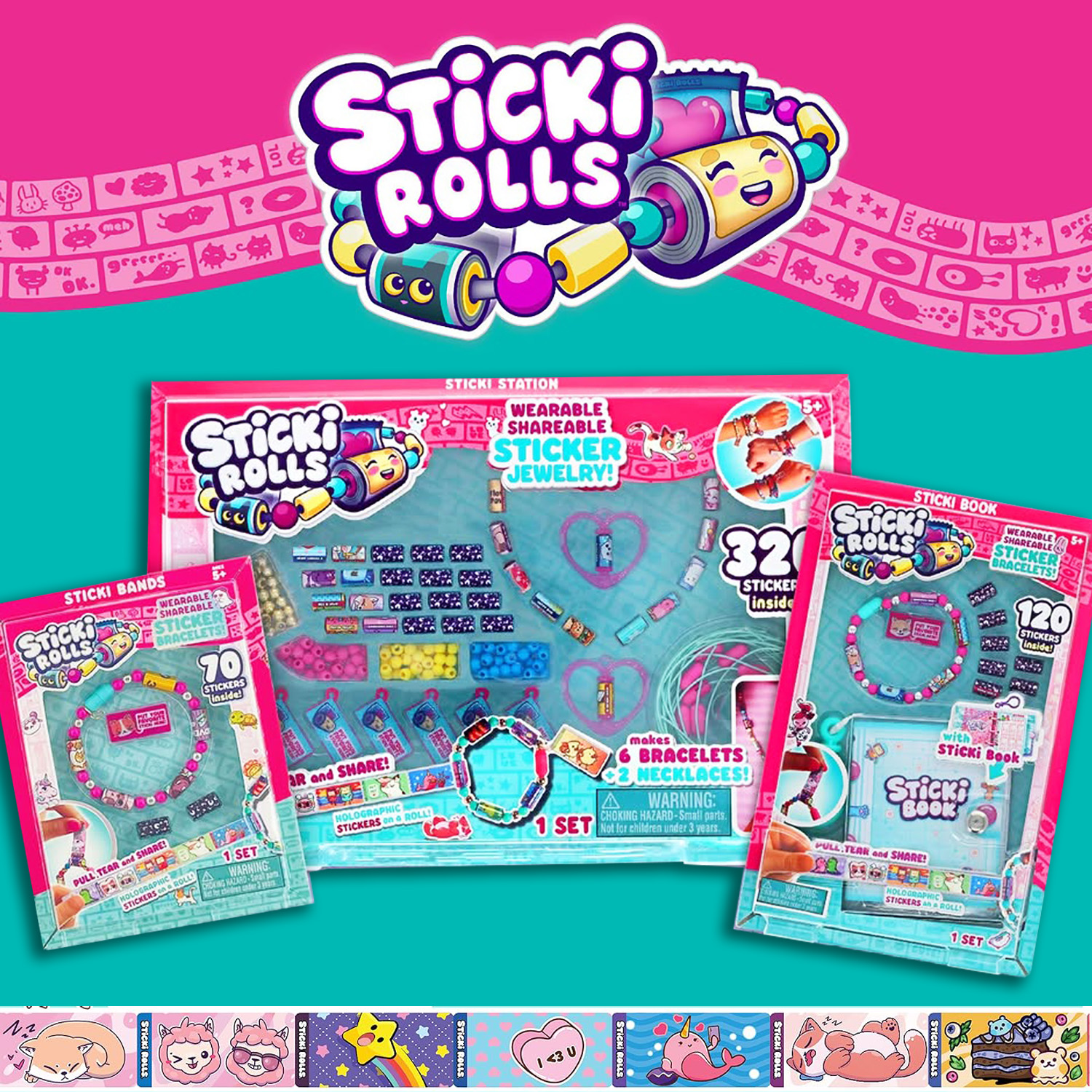 StickiRollsBands女孩手珠手链