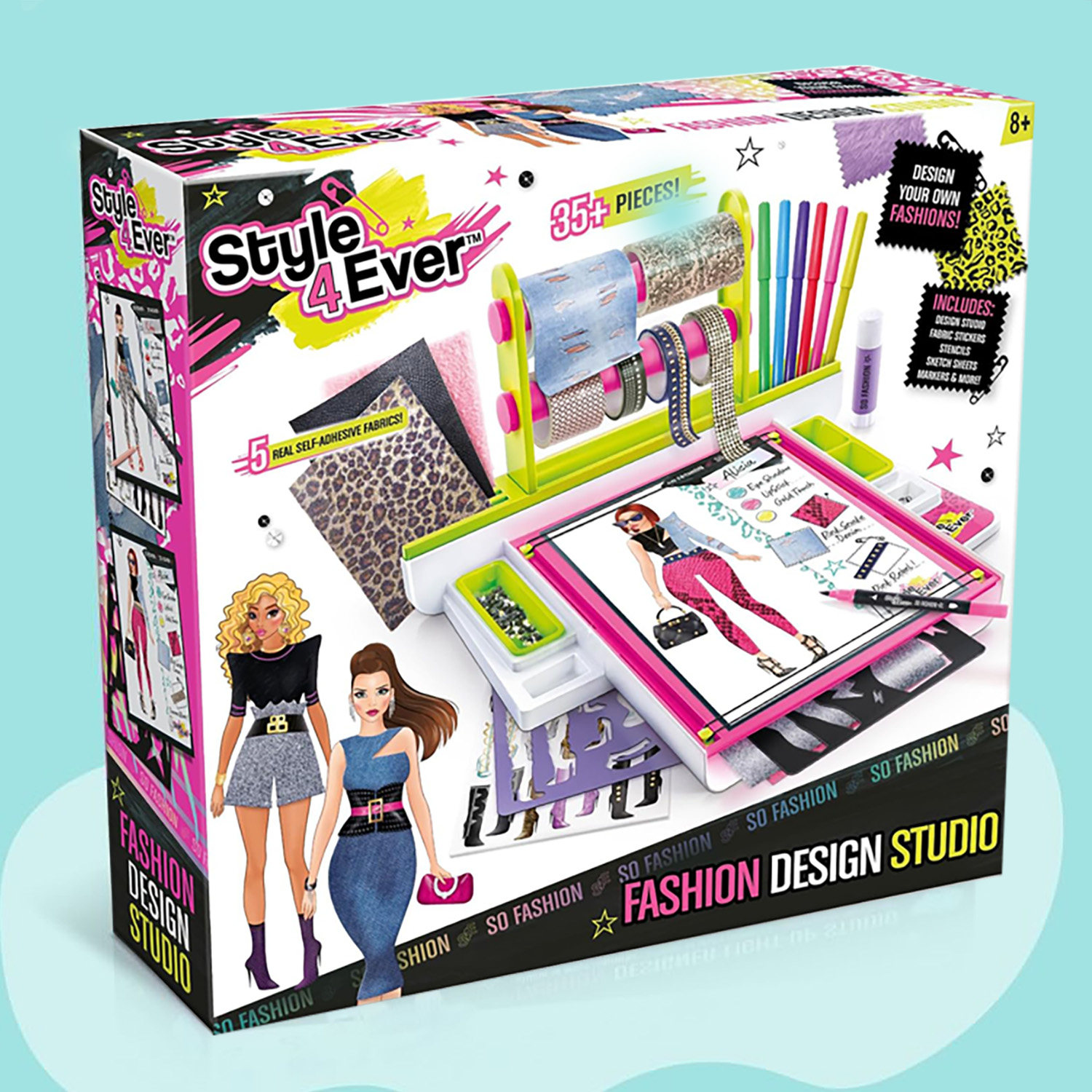 美国Style 4 ever时尚服装服饰设计套装图纸配有模板儿童玩具礼物