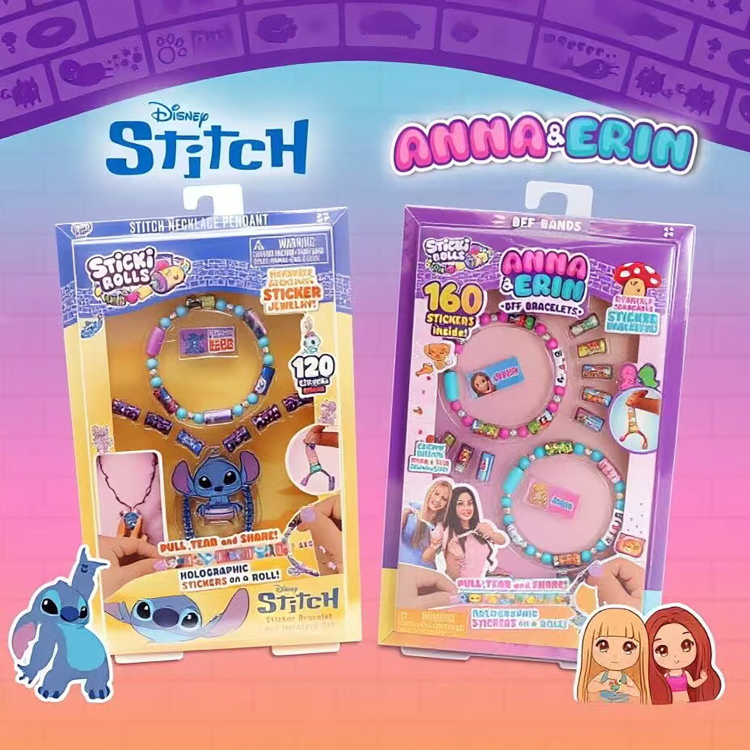 美国正品Sticki Rolls手工装饰儿童玩具女孩创意贴钻手链生日礼物