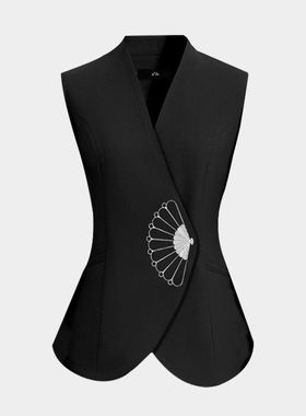 7495-2QMR2025新简约修身西装马甲高级感时髦西服背心马夹女