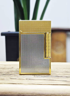 calories卡路朗声气体打火机侧滑叮音老式复古黄铜金银双色巴黎钉