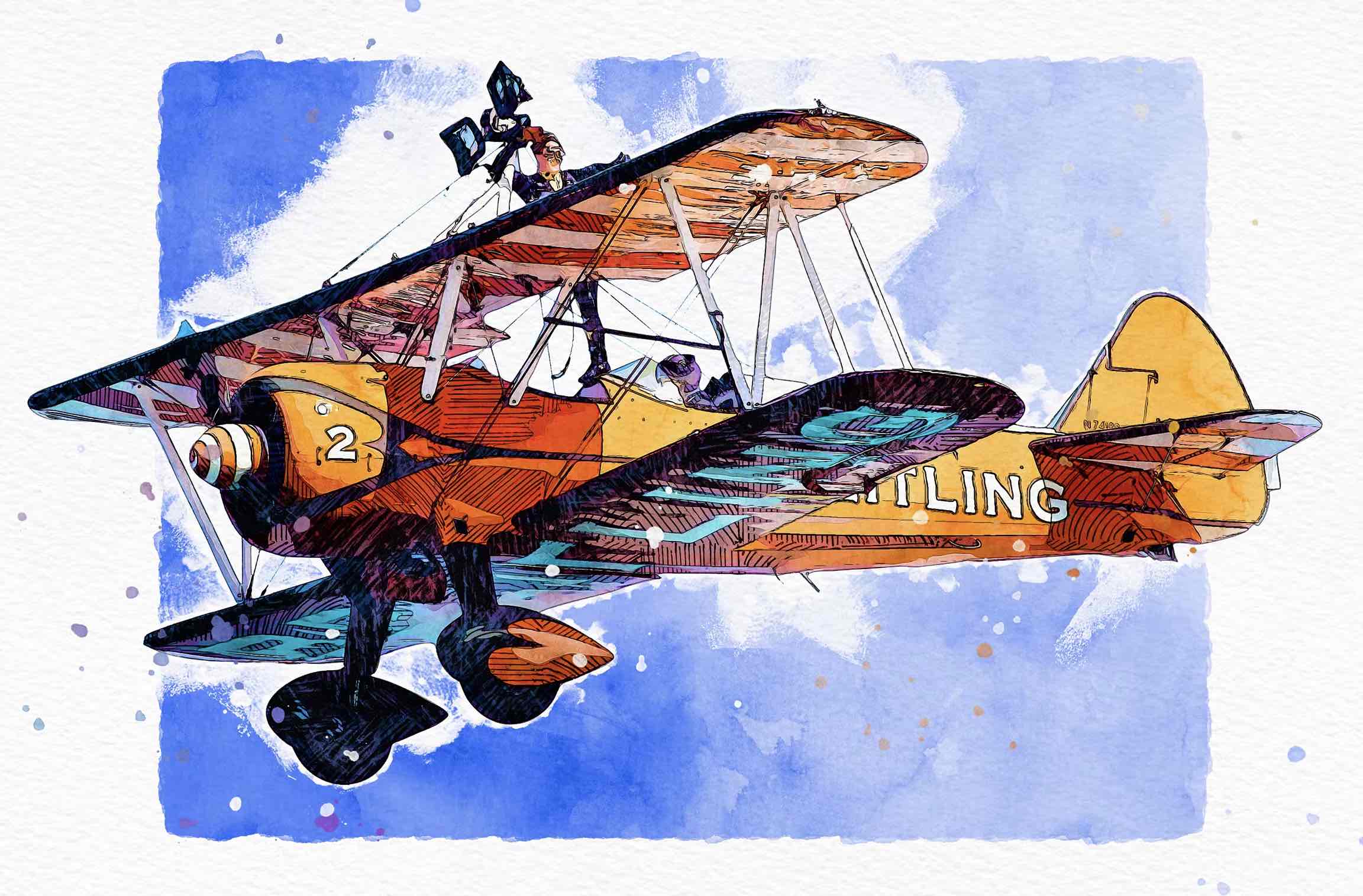 插图素描画风格 Photoshop动作预设 笔刷