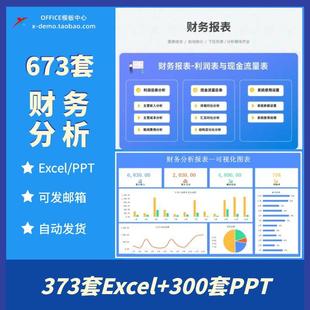 财务分析表excel公司收支利润会计数据统计报表财务可视化看板ppt