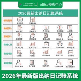 出纳日记账Excel表格软件公司内账收支管理系统
