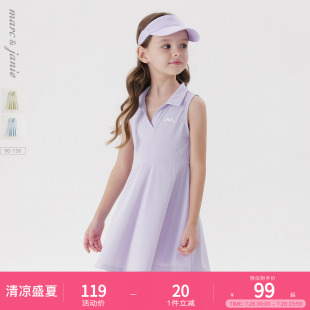 新款 涼感 馬克珍妮女童polo領(lǐng)網(wǎng)球運(yùn)動(dòng)連衣裙兒童裙子夏裝 550803