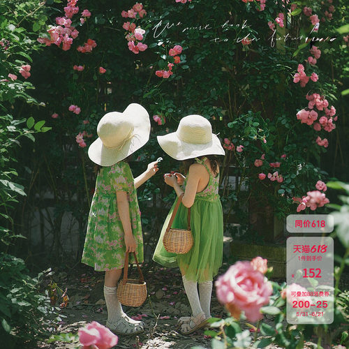 马克珍妮女童棉真丝短袖连衣裙