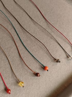 大米多家定制多色超细红绳精致手工编织素绳可穿珠