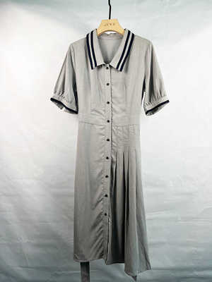 希以夏季短袖法式复古连衣裙