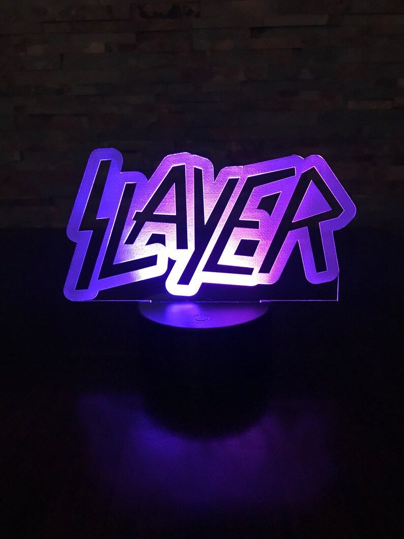 跨境爆款slayer乐队3D台灯立体LED小夜灯usb创意礼品灯金属乐队,节庆用品/礼品,装饰灯,淘宝优惠券,粉丝福利购,淘宝优惠卷