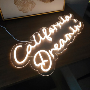 霓虹灯字母California Dreamin表白婚礼装饰灯发光招牌广告字跨境