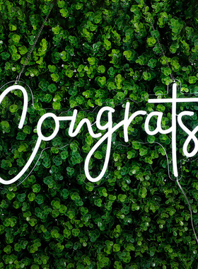 亚马逊热款Congrats造型led霓虹灯室内外派对装饰节庆装饰外贸灯