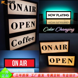 跨镜热卖 专业灯箱灯牌led灯生产NOW PLAYING灯箱广告牌夜灯