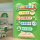 饰儿童阅读馆墙贴画小学幼儿园教室文化班级公约贴纸 图书角布置装