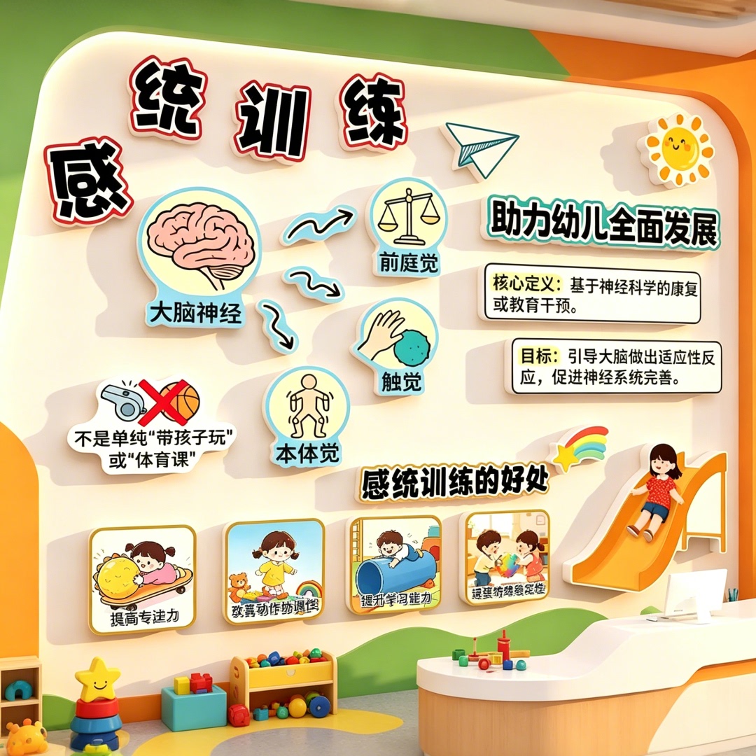 幼儿园感统五觉环创墙贴