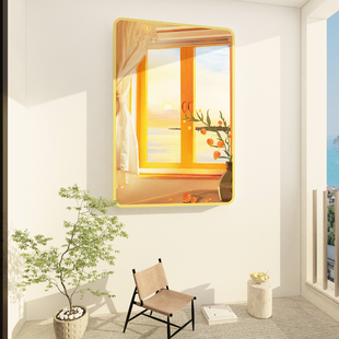 小阳台布置大白墙面装饰客餐厅玻璃假窗户图案卧室房间休闲区贴纸