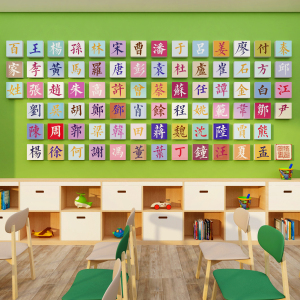 中华传统文化百家姓国学风幼儿园环创区布置教室文化背景墙面装饰