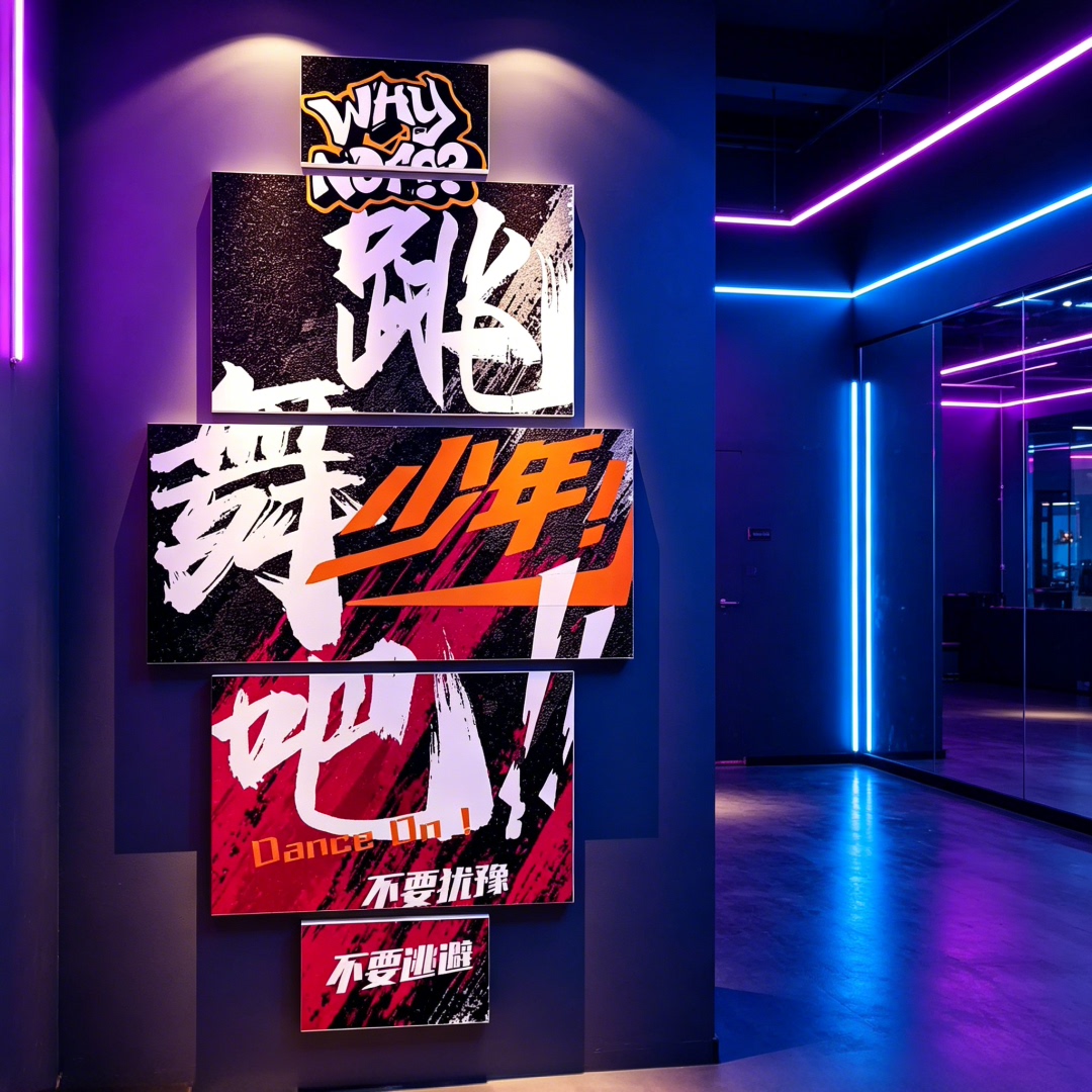 舞蹈教室培训机构logo墙贴
