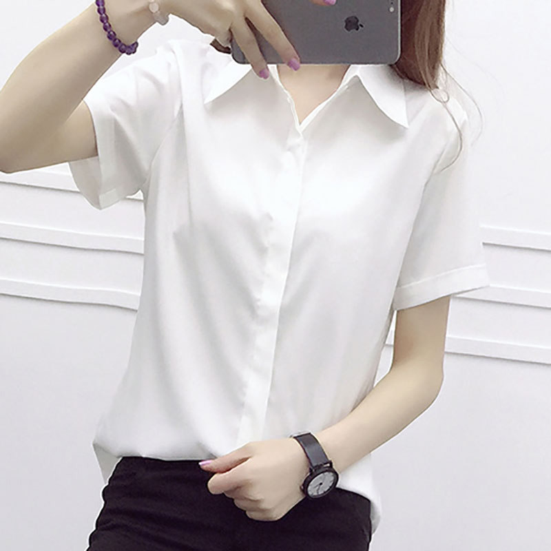 定制特大码女夏季300斤胸160显瘦350纯色通勤衬衫短袖职业衬衣250