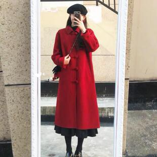 定制300斤特大码超肥女装秋春350中长过膝显瘦毛呢大衣400胖m外套