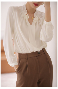 定制300斤特大码女春季350韩版胖MM套头雪纺长袖衬衫时尚上衣250