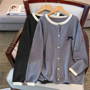 350 减龄洋气胸围160显瘦宽松针织开衫 300斤大码 女胖MM春秋冬爆款